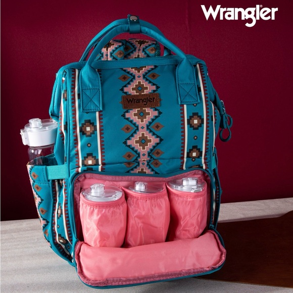 Wrangler Turquoise Large Multi-Use Backpack/Baby Travel Bag *NEW in Box* - Picture 4 of 5